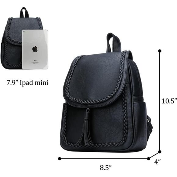 Leather Tassel Backpack Purse For Women main image 4